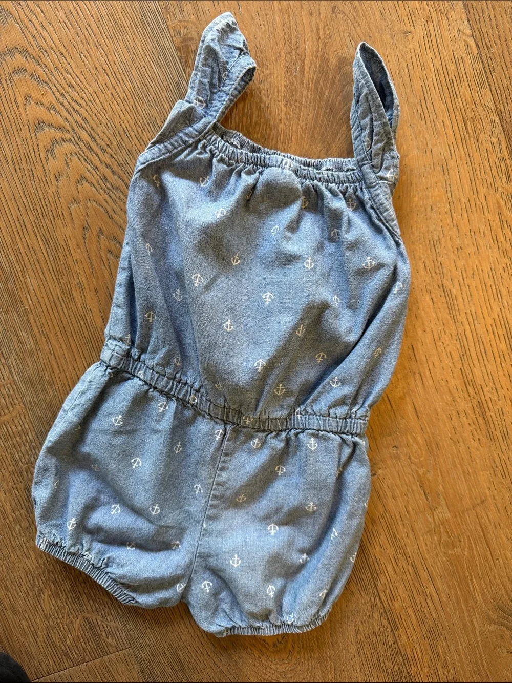 ⚡️Carter's Chambray Blue Anchor Print Baby Romper